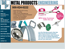 Tablet Screenshot of metalproductseng.com